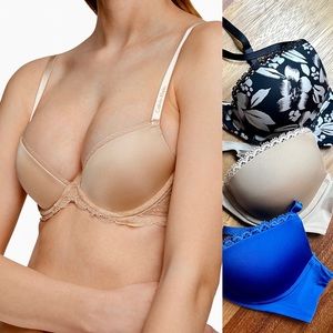 Set of 3: 32B Calvin Klein Seductive Comfort Bras
